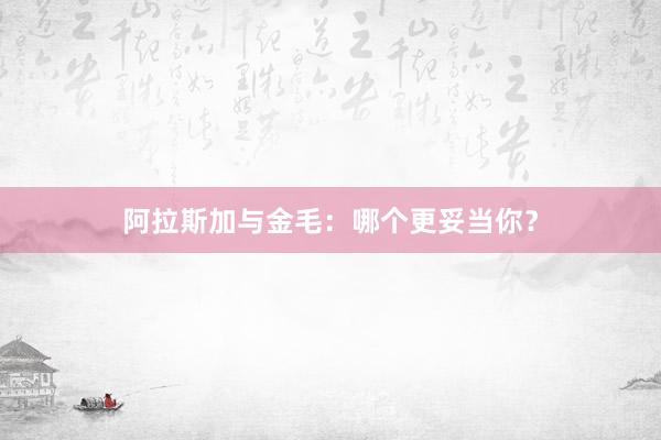 阿拉斯加与金毛：哪个更妥当你？